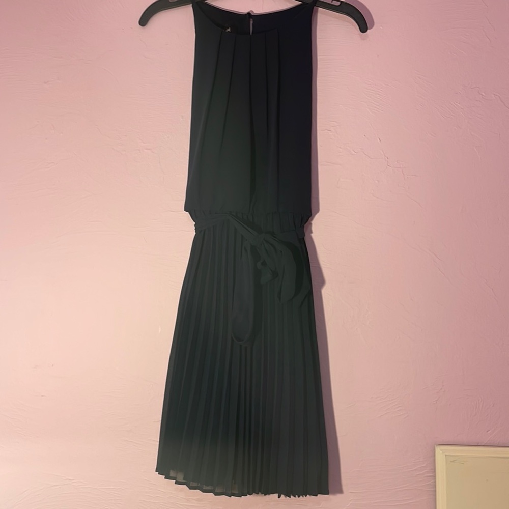 Girls Navy Blue, Ruffled Dress. Size: 12.